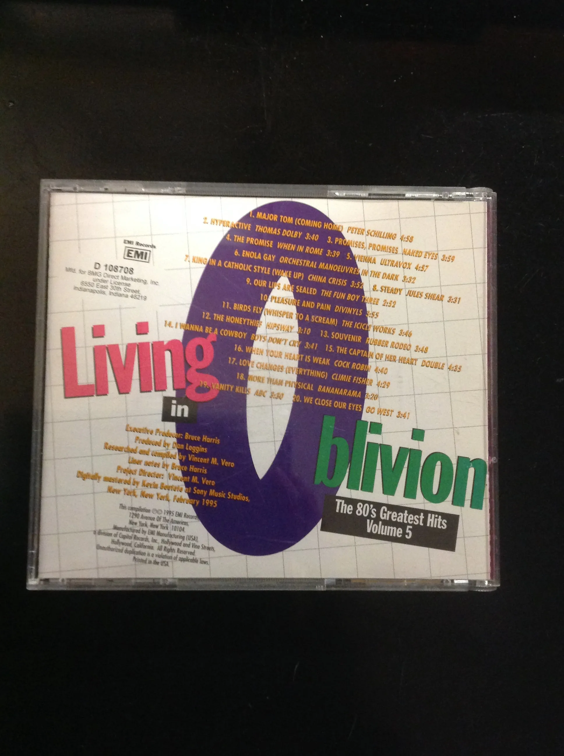 CD Living in Oblivion 80's Greatest Hits Volume Five 5 D108708 EMI New Wave