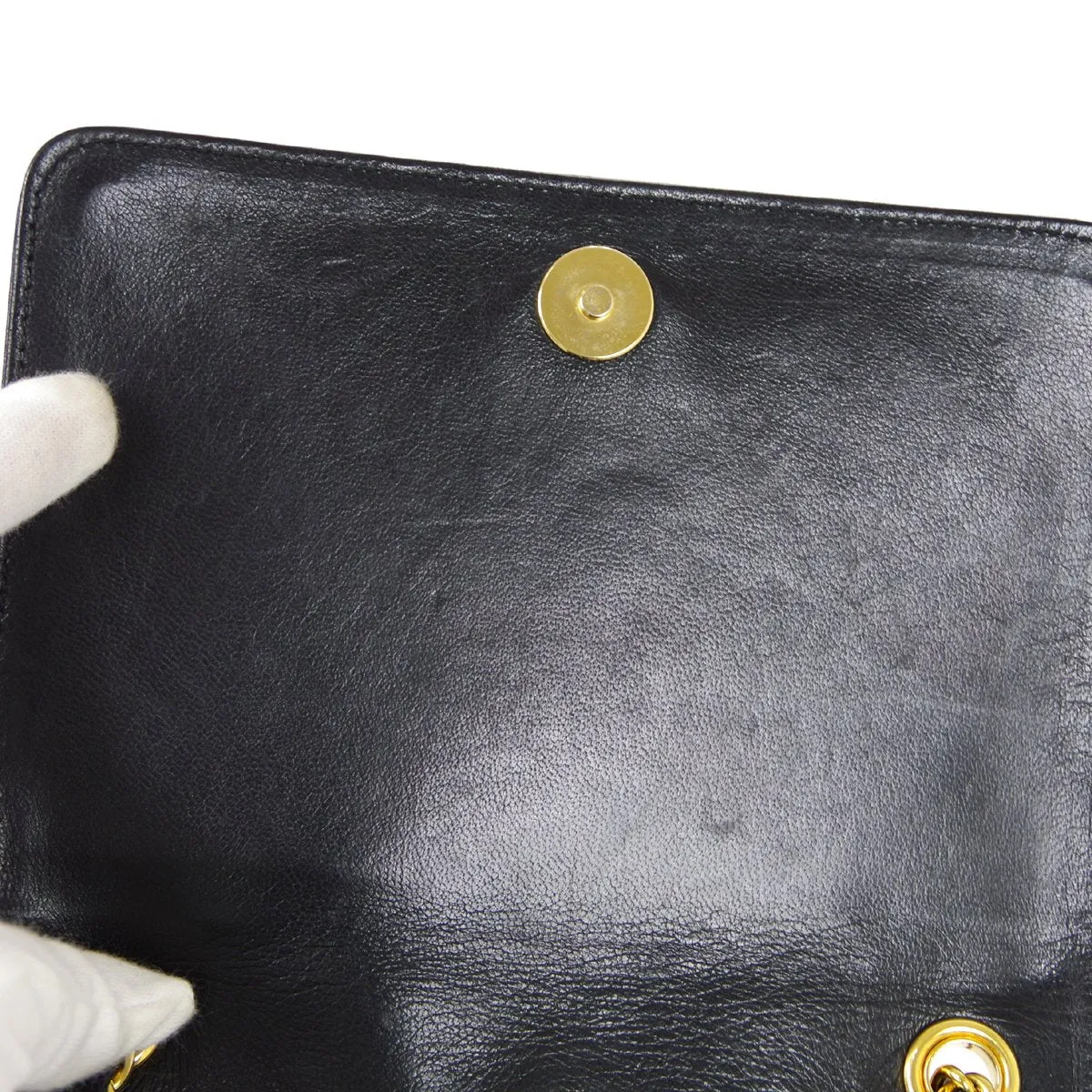 CHANEL 1986-1988 CC Stitch Full Flap Mini Black Straw ao34348