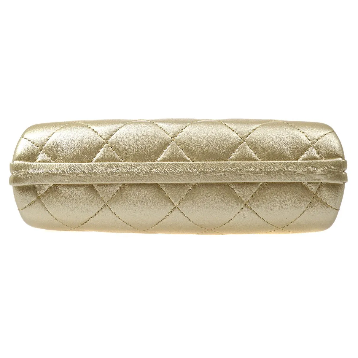 CHANEL 1996-1997 Gold Lambskin Kisslock Handbag