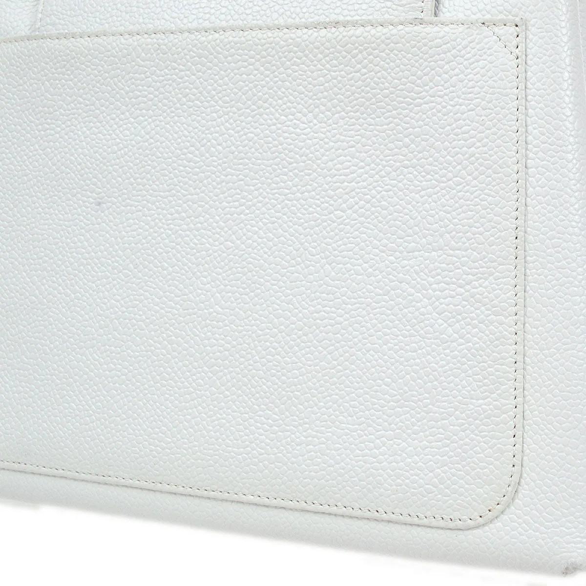 CHANEL 1997-1999 Handbag White Caviar 53112