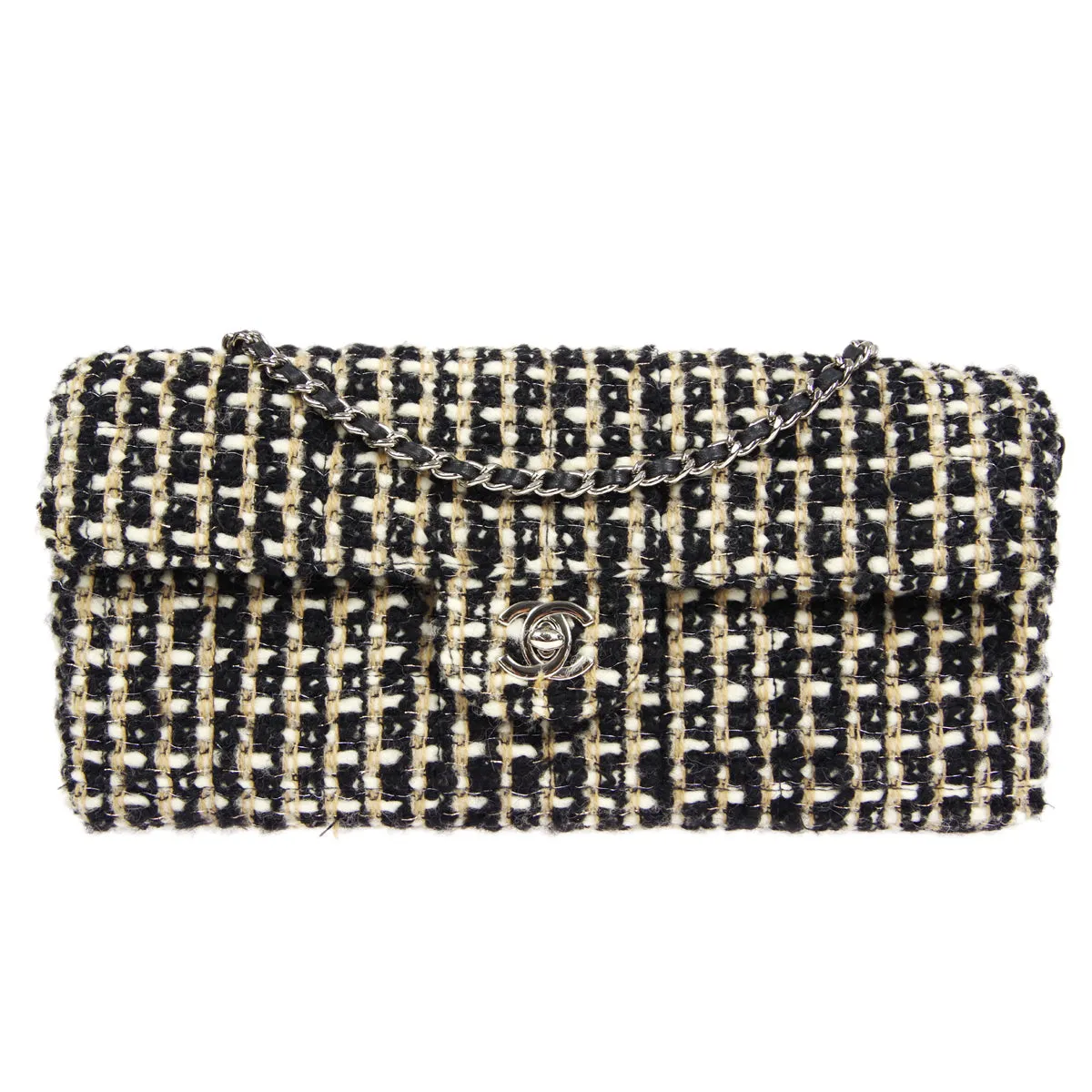 CHANEL 2001-2003 East West SHW Tweed 48640