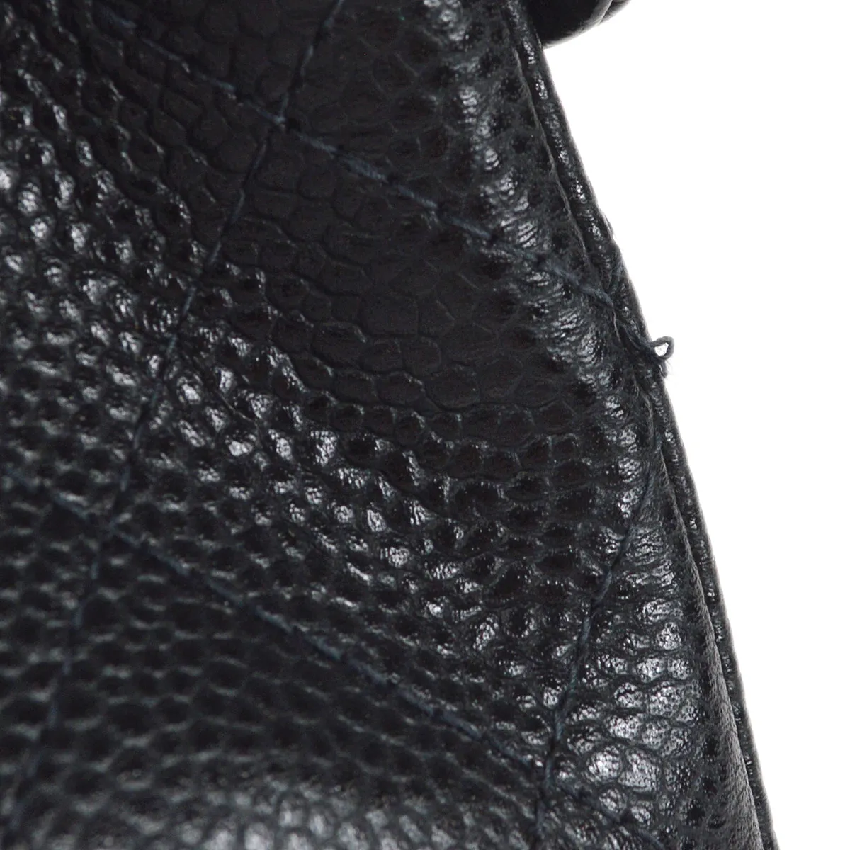 CHANEL 2003-2004 Classic Flap Mini Square 17 Black Caviar 87888