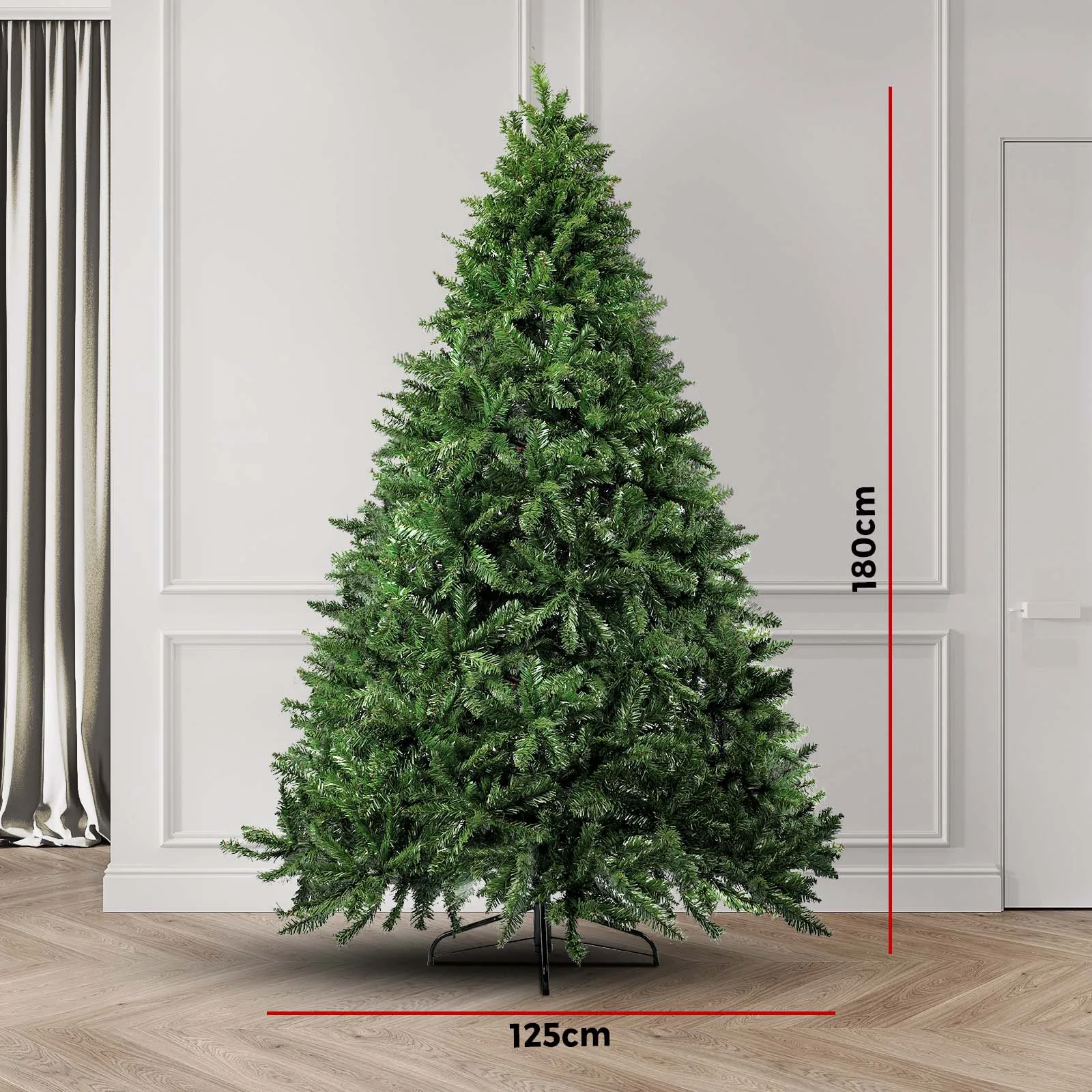 Christmas Tree Xmas Decorations 1.8M 6FT Home Decor Green Artificial 1200 tips