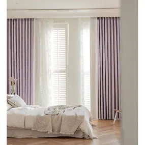 Clarissa Color Blocking Chenille Jacquard Blackout Curtain