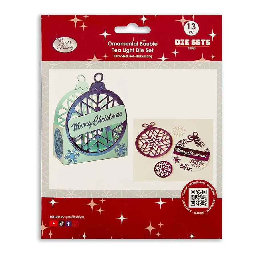 Craft Buddy "Ornamental Bauble Tea Light" Die Set