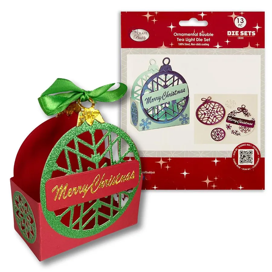Craft Buddy "Ornamental Bauble Tea Light" Die Set
