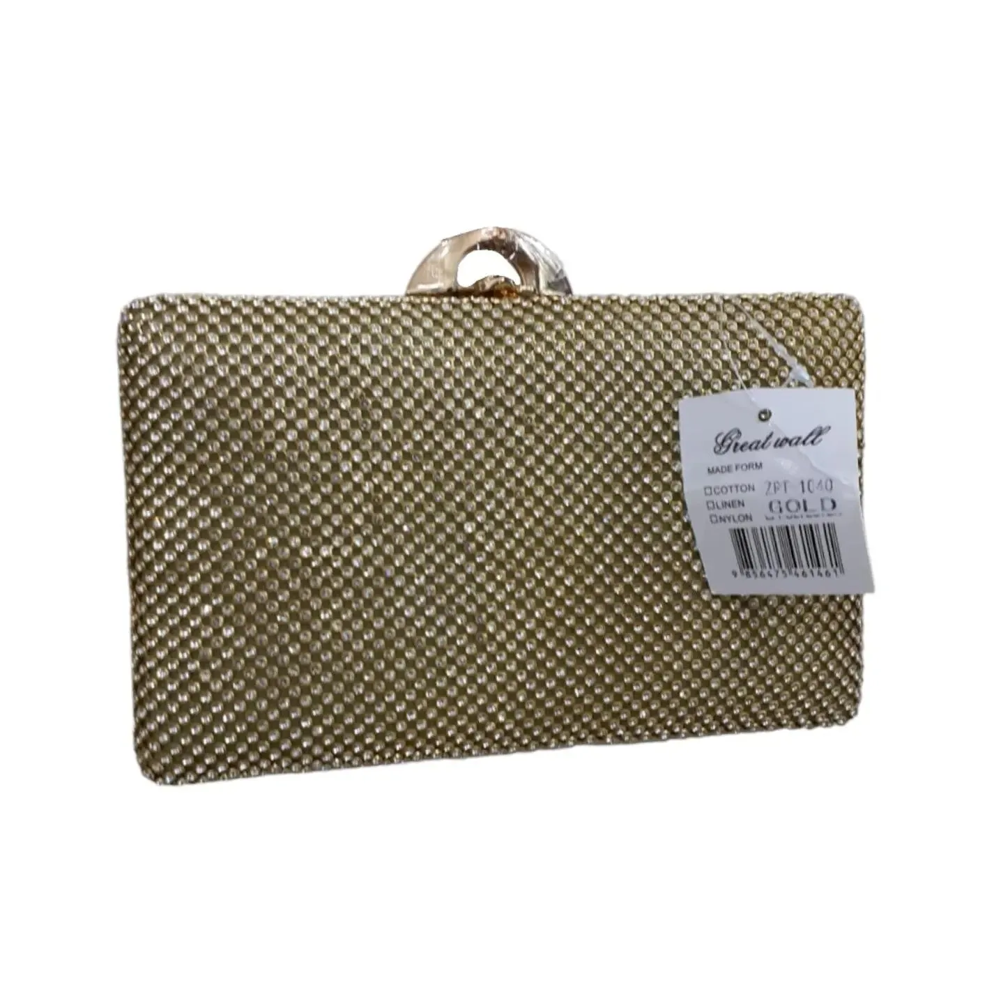 Crystal-Embellished Clutch Bag