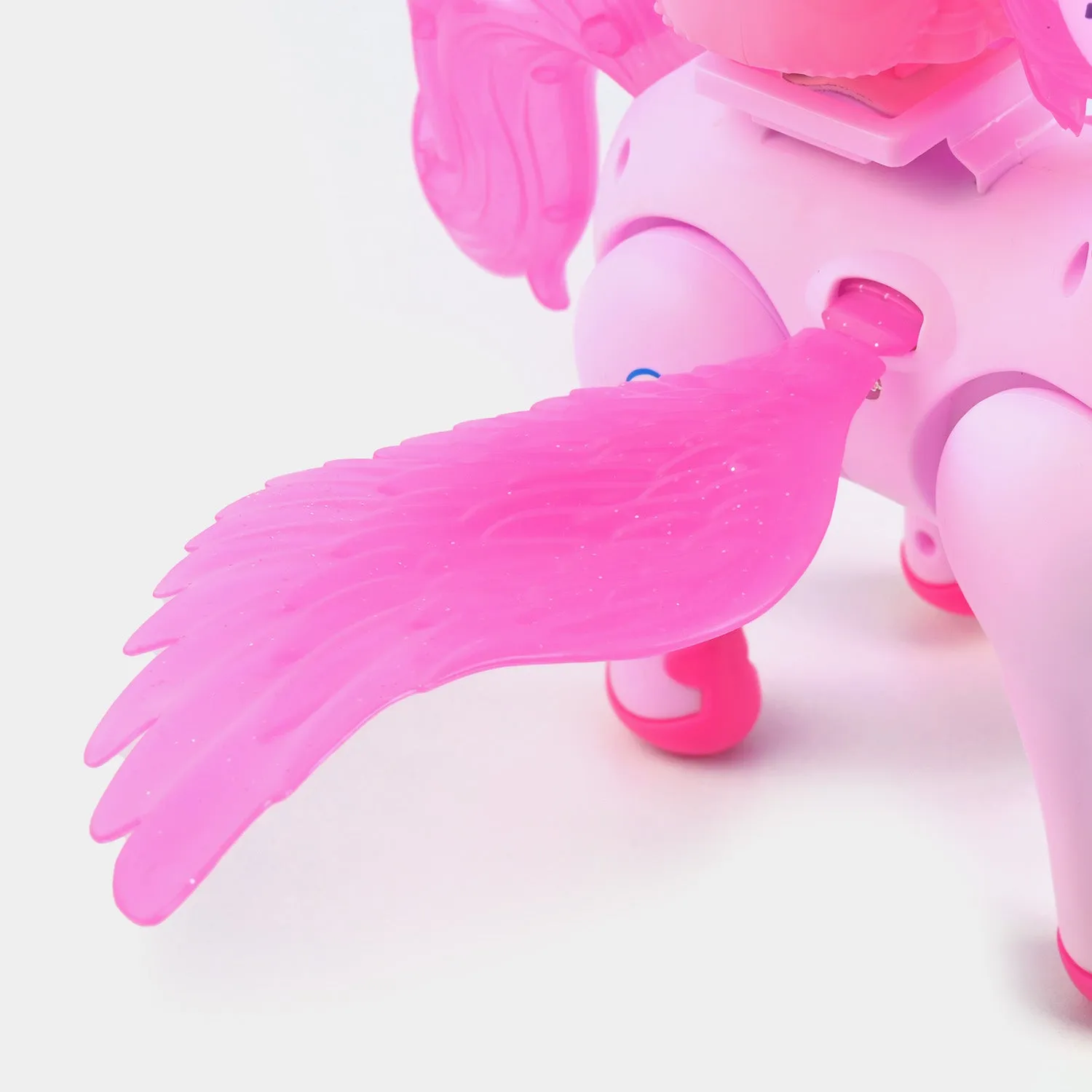 Cute Princess on Walking Pony with Light and Music