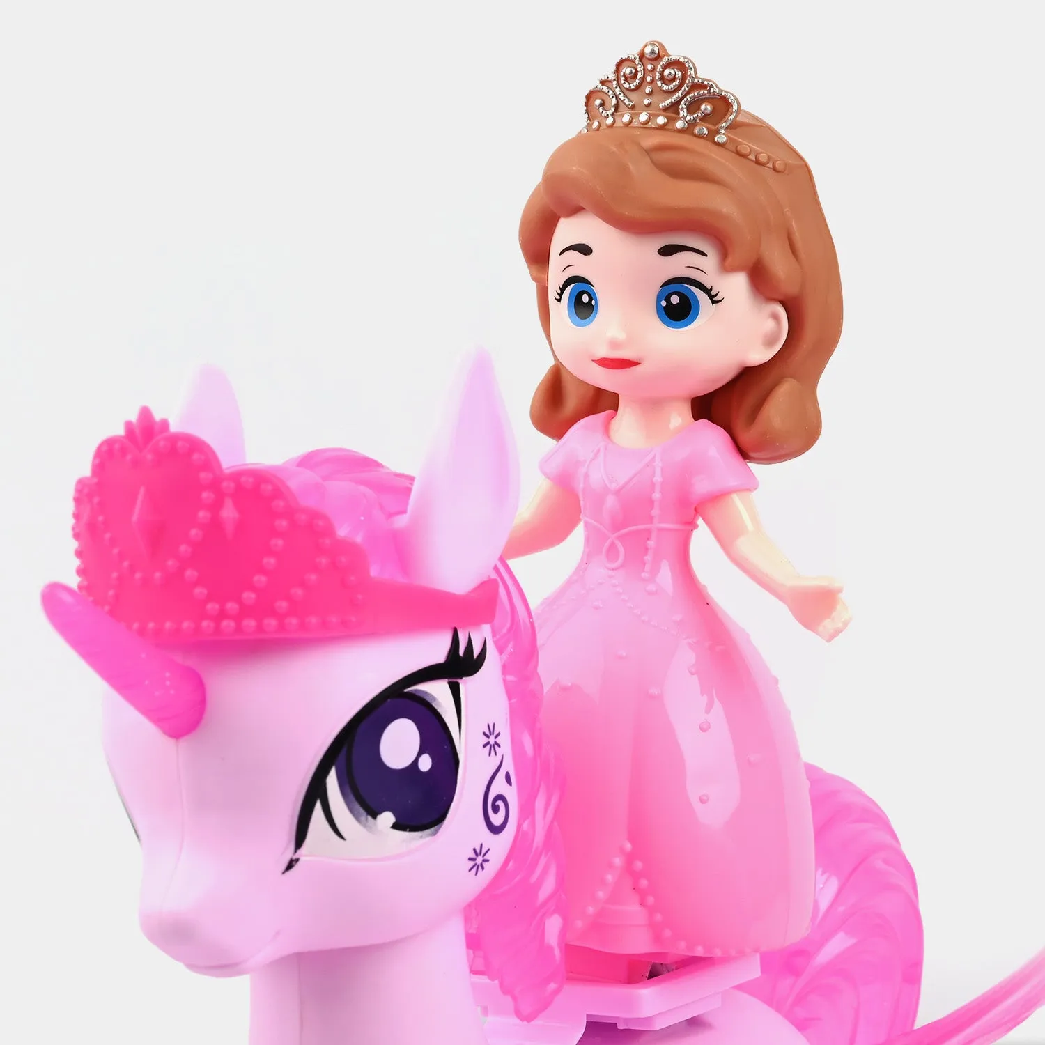 Cute Princess on Walking Pony with Light and Music