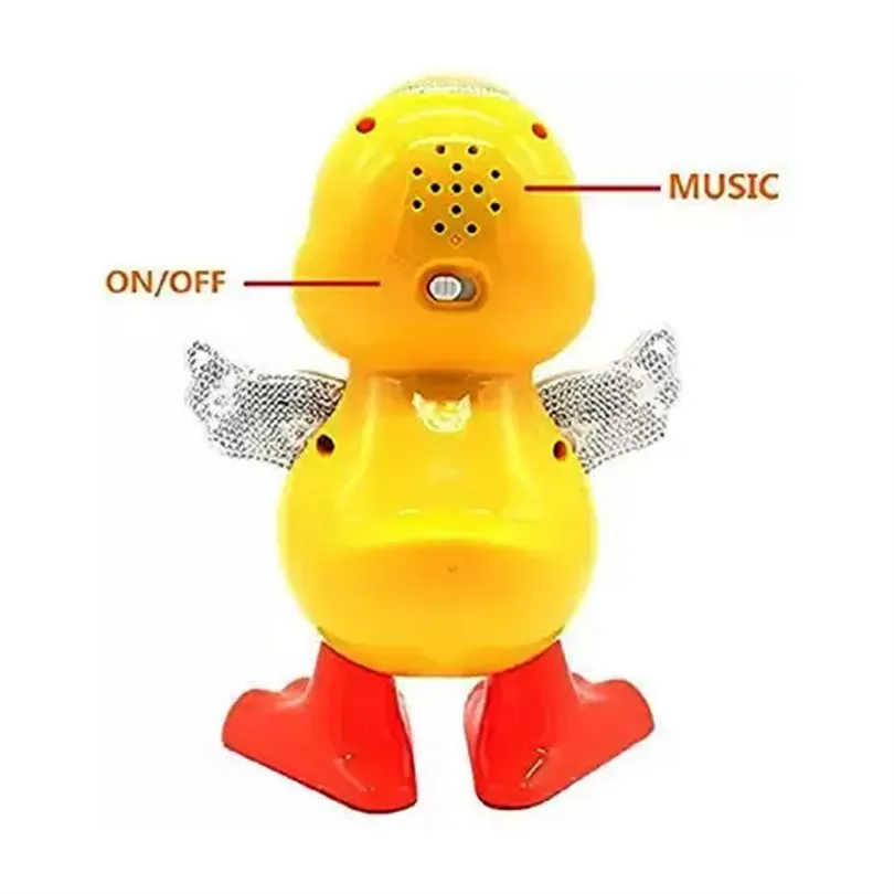 Dancing Duck Battery Operated Toy with Lights & Music, 3 Years - Yellow
