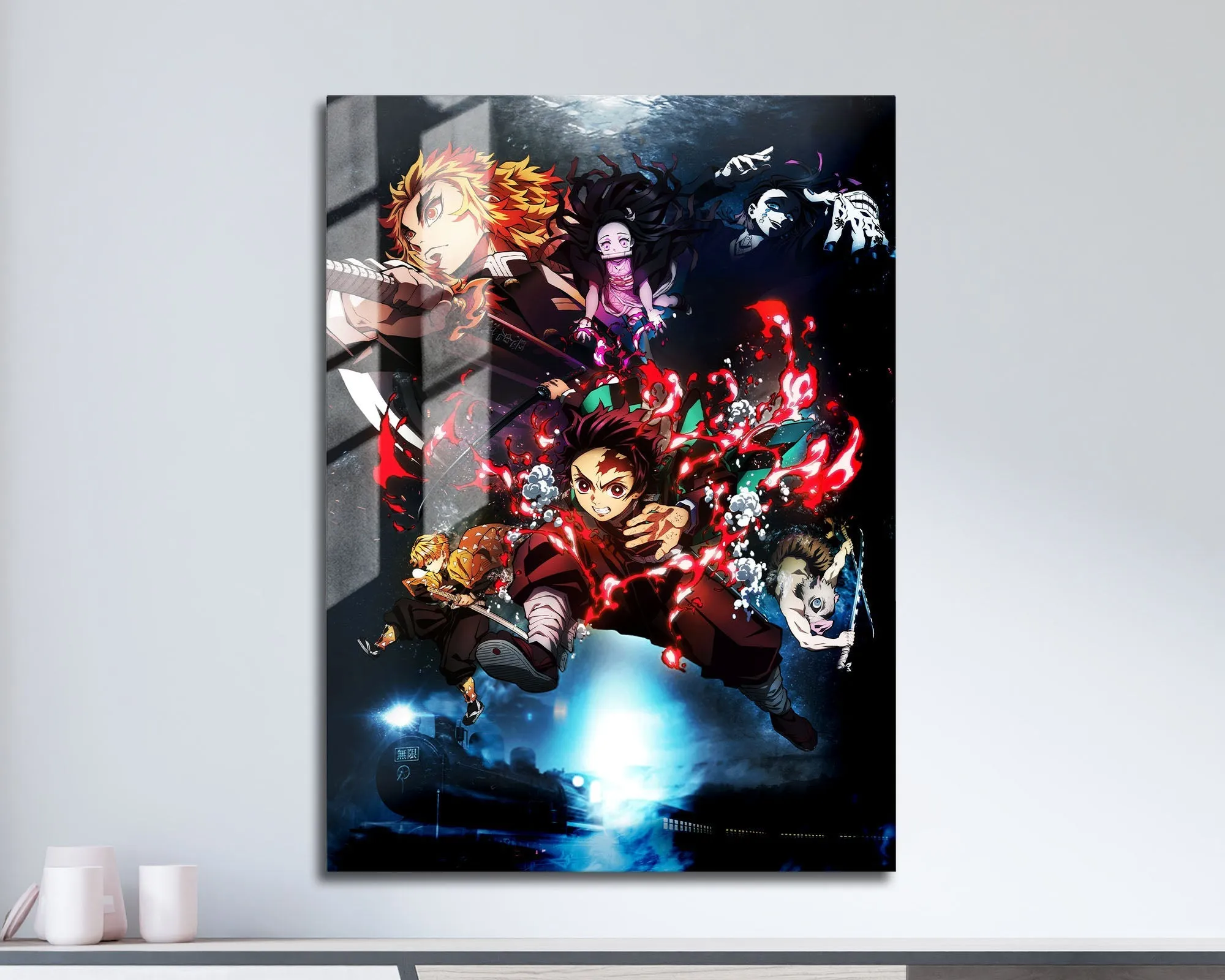 Demon Slayer Mugen Train Textless Metal Poster