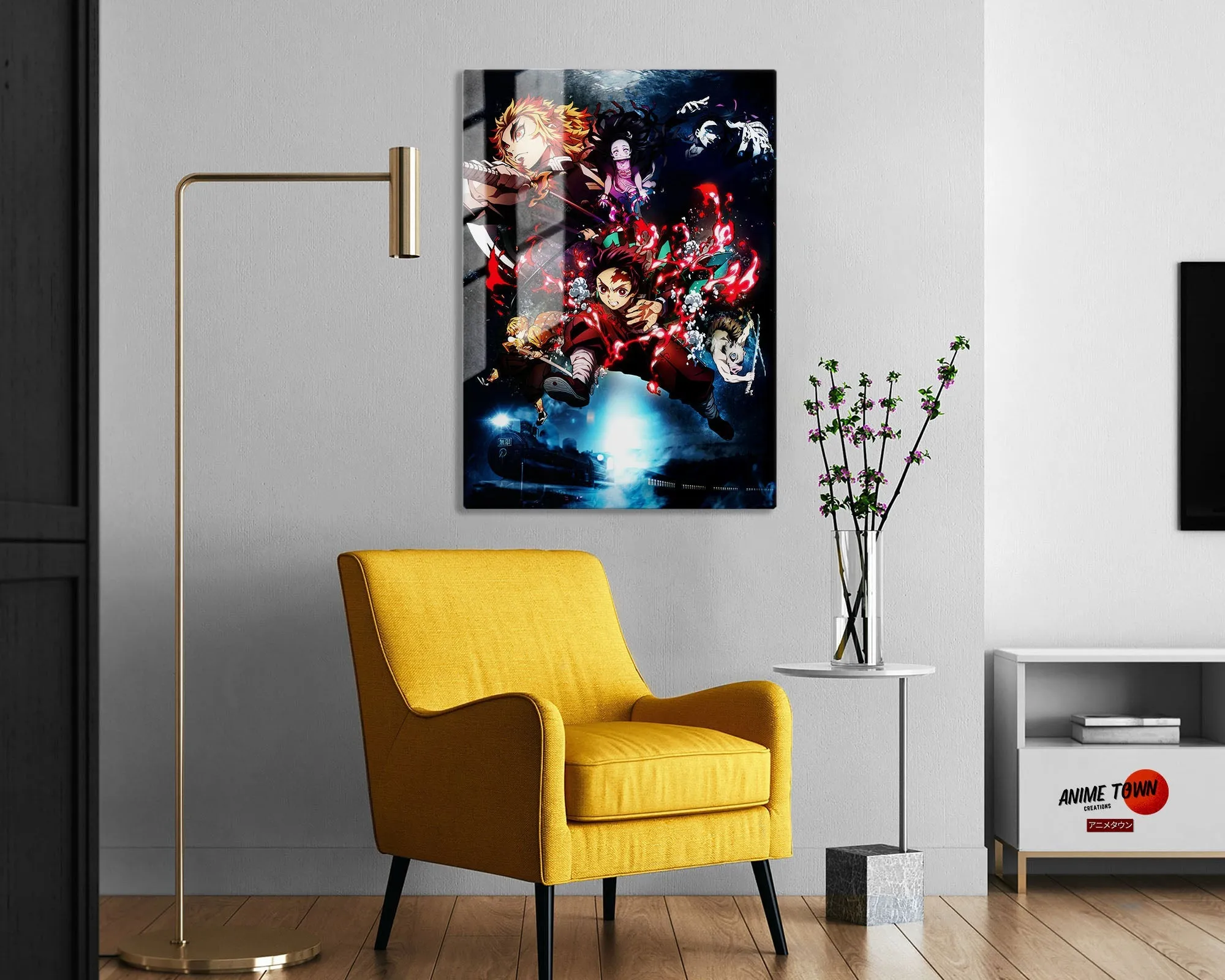 Demon Slayer Mugen Train Textless Metal Poster