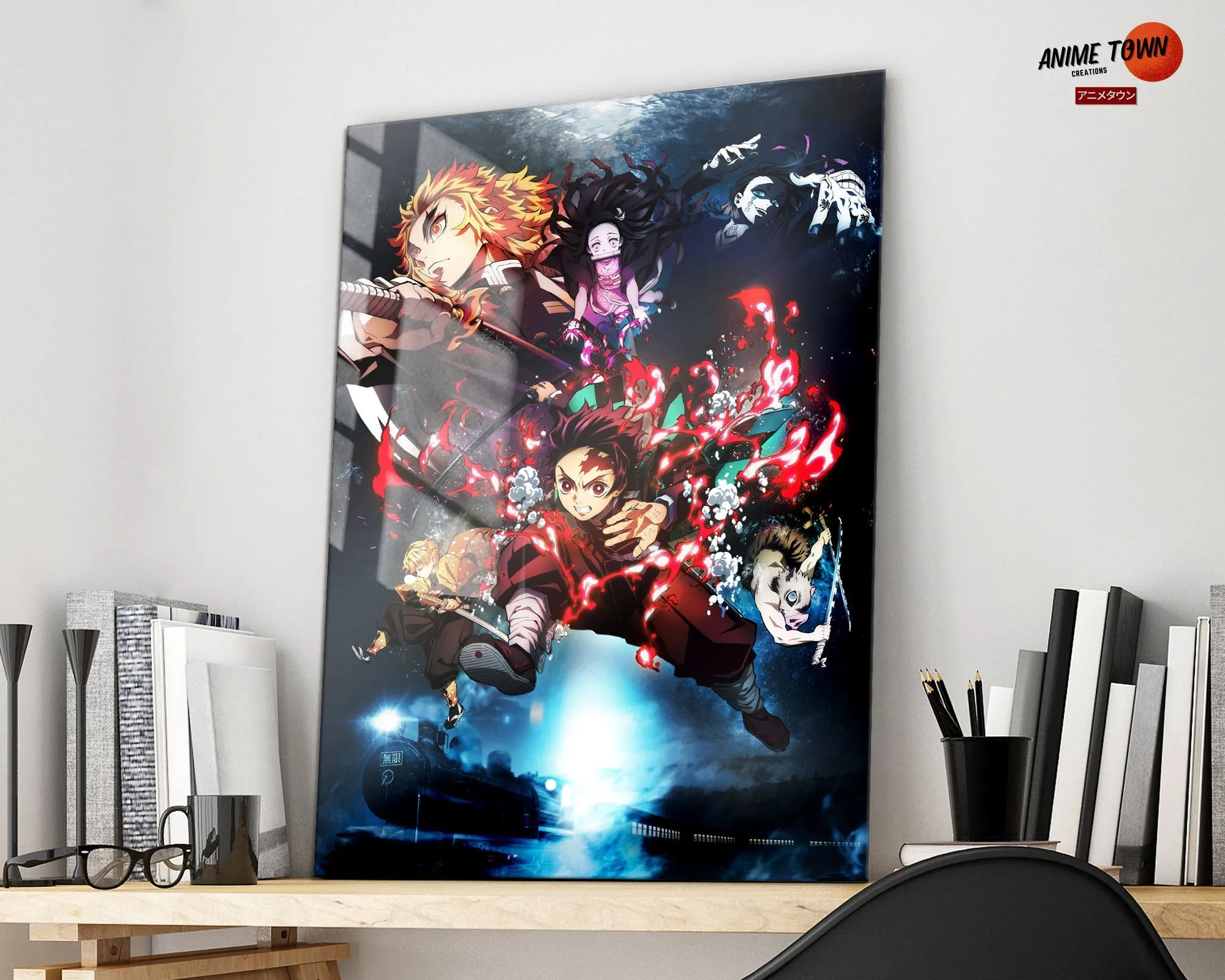 Demon Slayer Mugen Train Textless Metal Poster