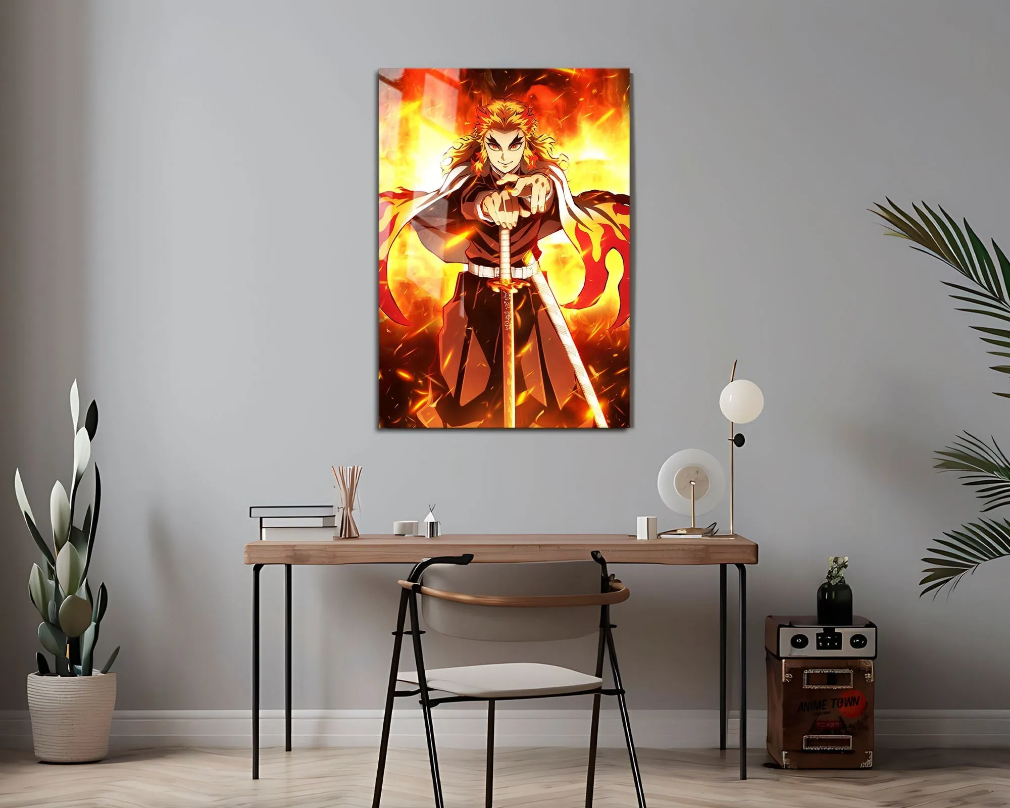 Demon Slayer Rengoku Flame Breathing Metal Poster