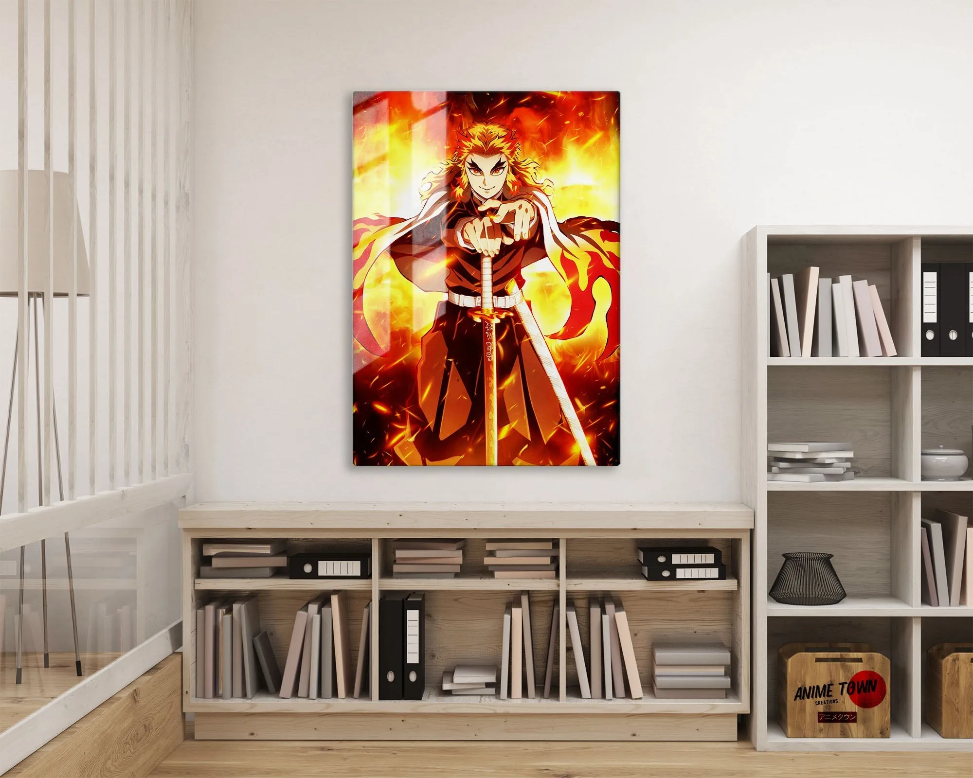 Demon Slayer Rengoku Flame Breathing Metal Poster