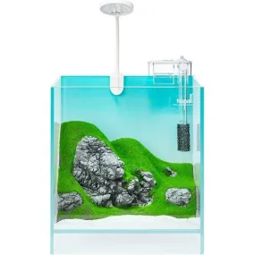 Desktop Blue Cliff Landscape Fish Tank Set 22X18X23cm