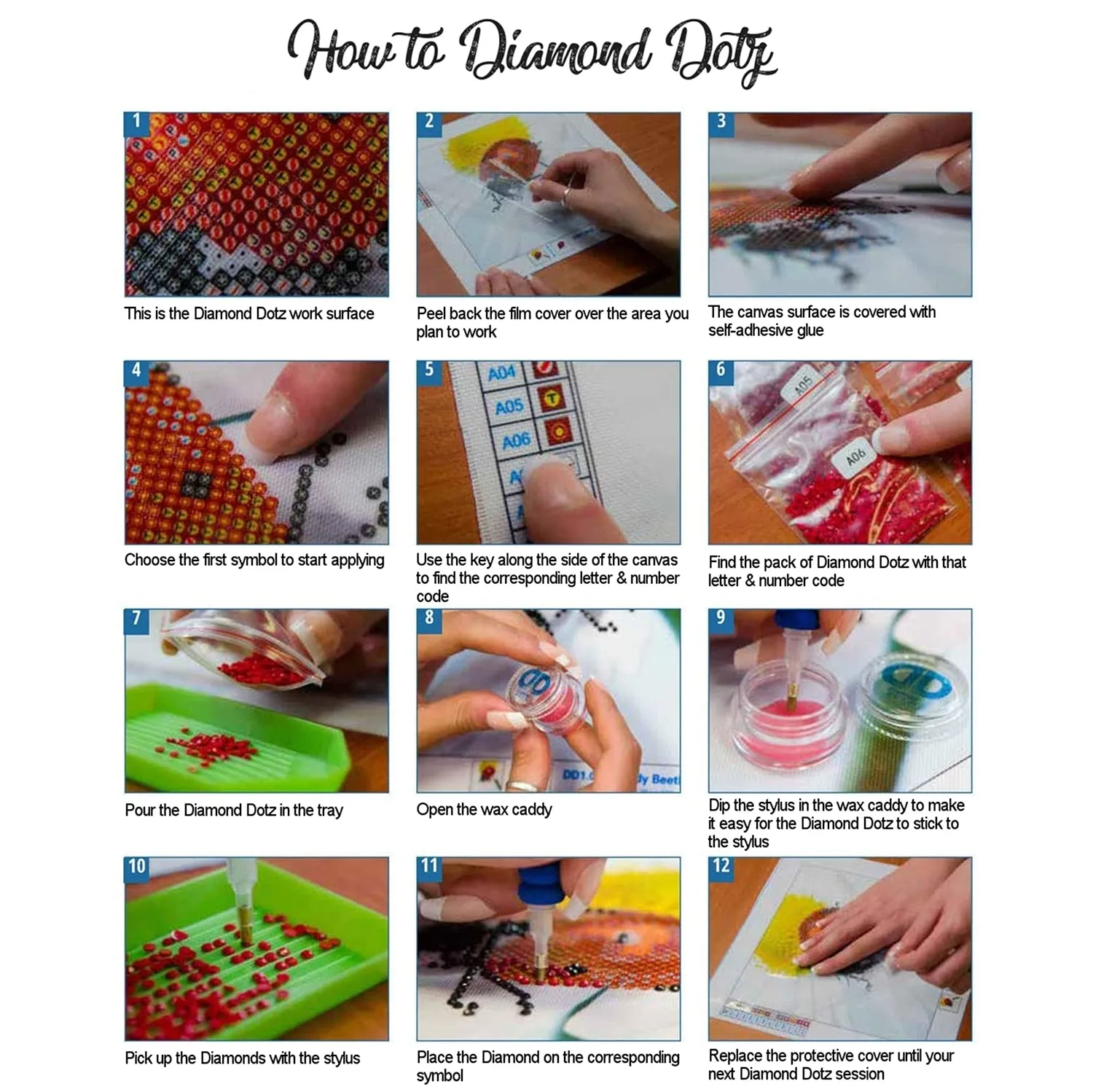 Diamond Dotz, Diamond Wall Art Kit, 8 x 8 Inches