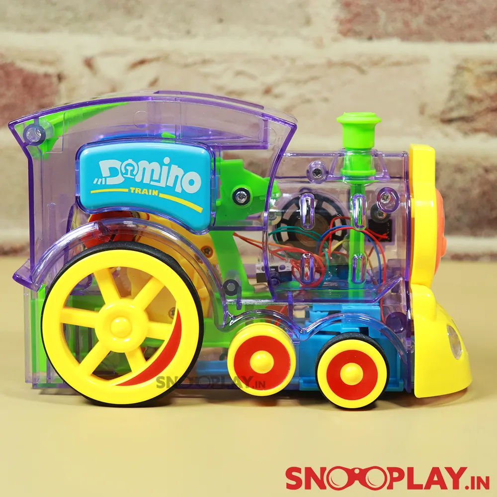 Domino Building Funny Train Toy with Music and Lights For Kids | Minor Defect Sale (COD Not Available)