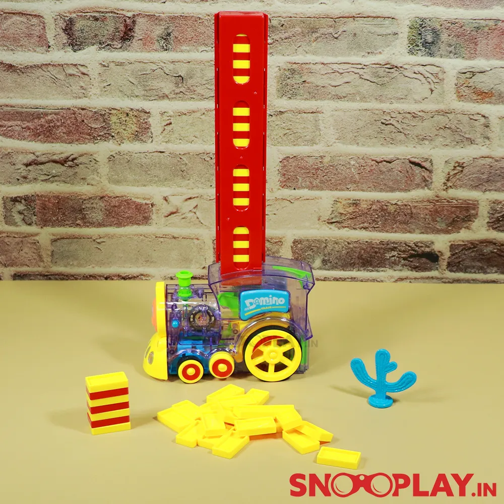 Domino Building Funny Train Toy with Music and Lights For Kids | Minor Defect Sale (COD Not Available)