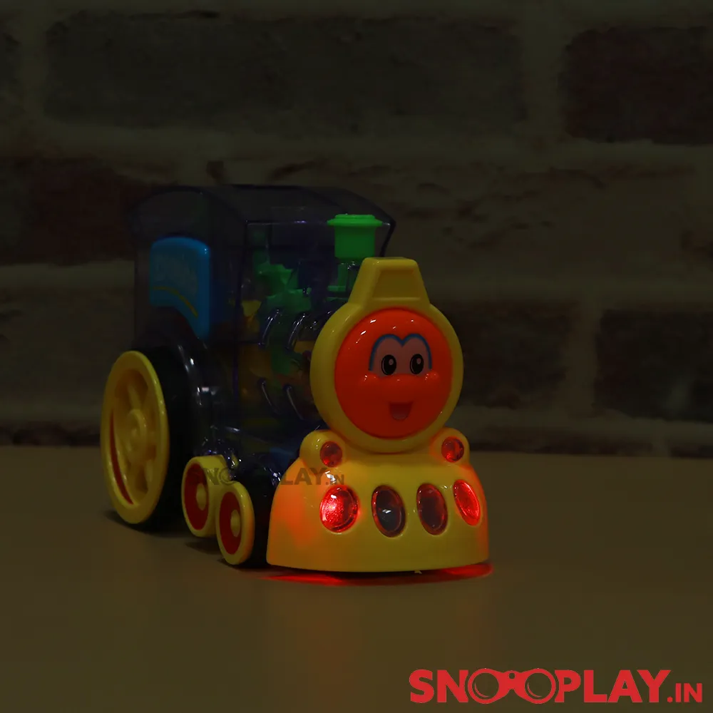 Domino Building Funny Train Toy with Music and Lights For Kids | Minor Defect Sale (COD Not Available)