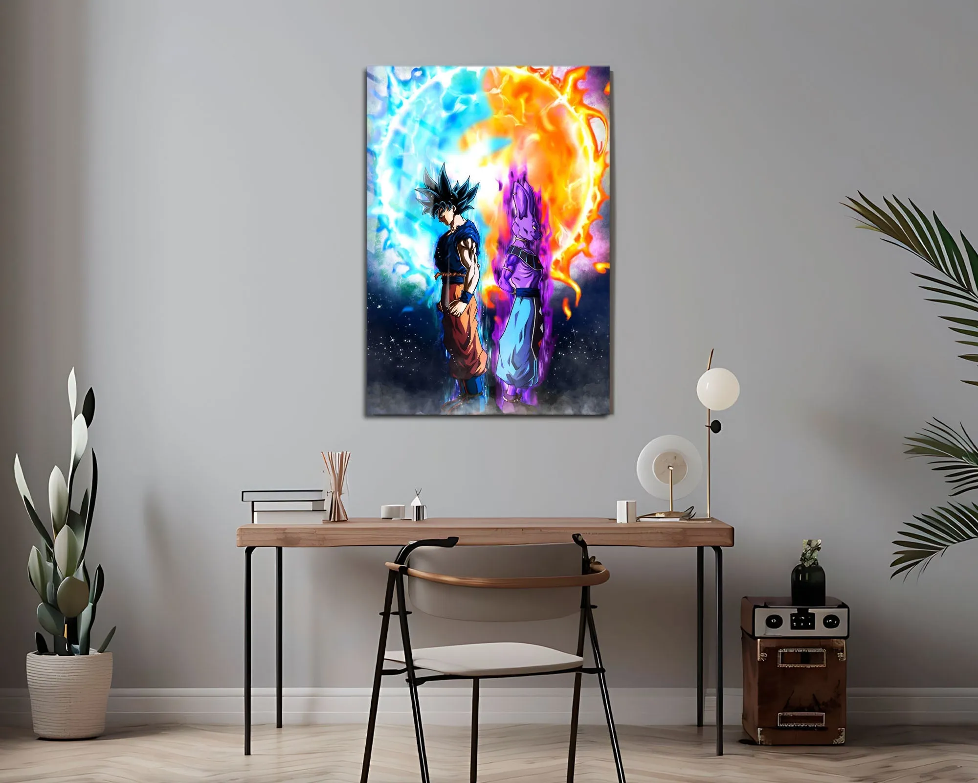 Dragon Ball Goku Beerus Flare Metal Poster