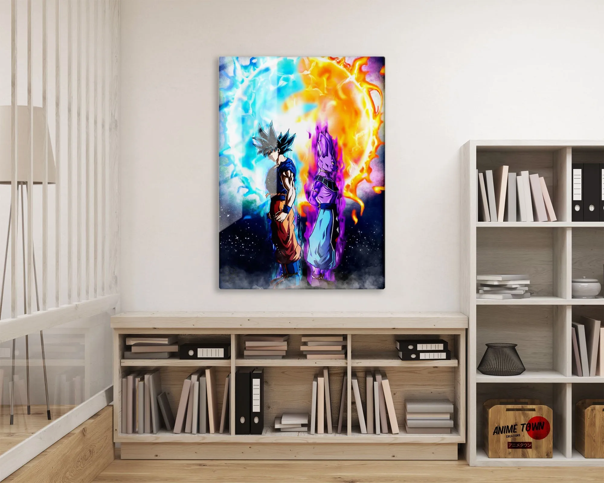 Dragon Ball Goku Beerus Flare Metal Poster