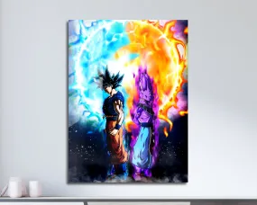 Dragon Ball Goku Beerus Flare Metal Poster