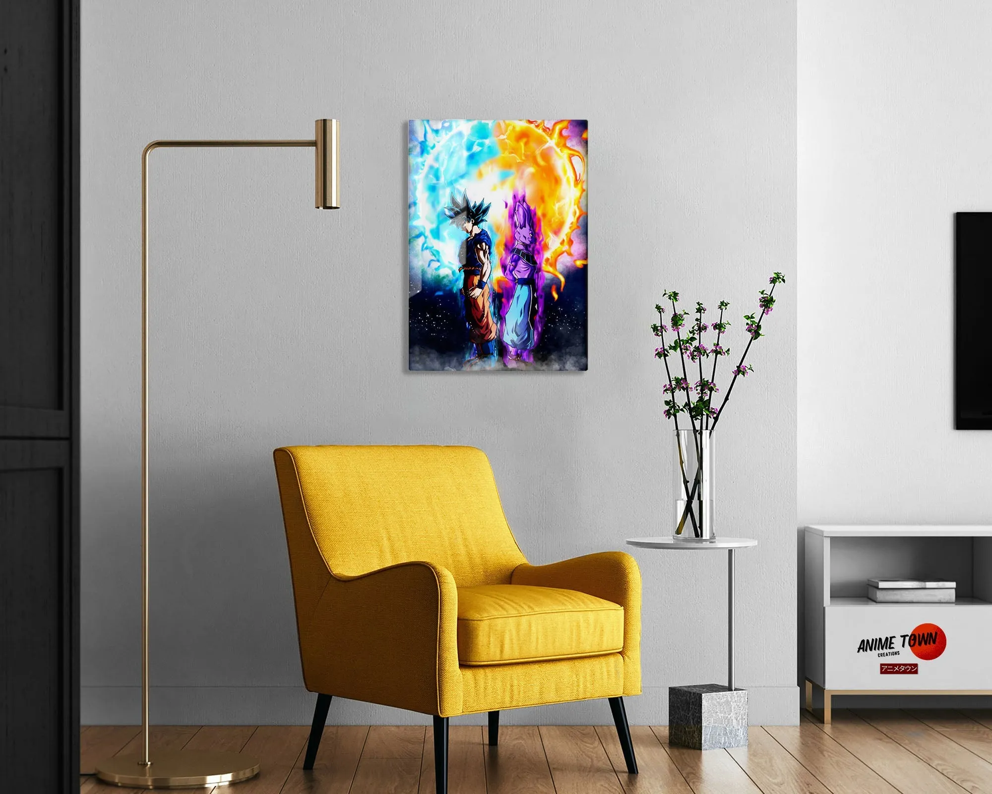 Dragon Ball Goku Beerus Flare Metal Poster