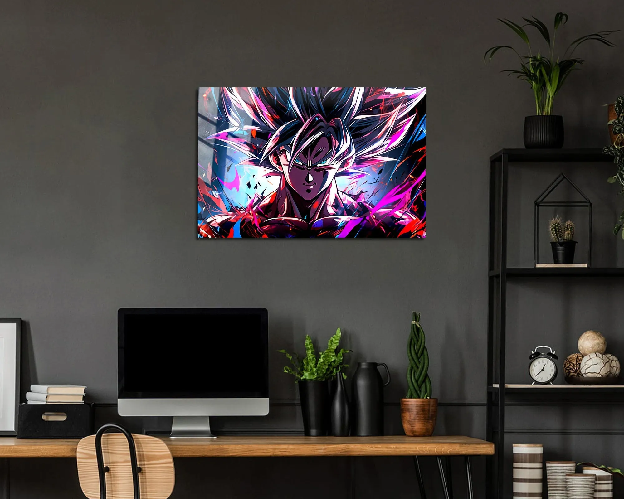 Dragon Ball Neon Goku Metal Poster