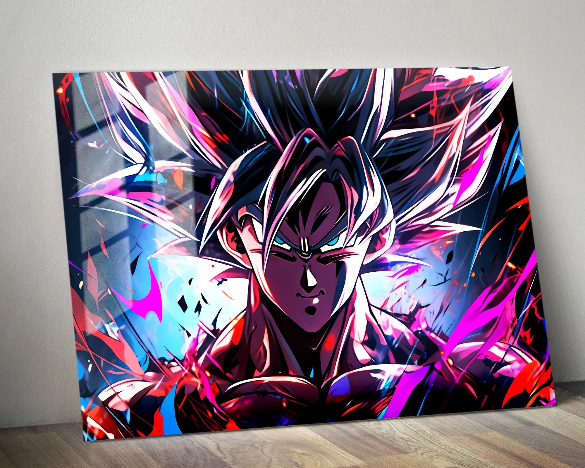 Dragon Ball Neon Goku Metal Poster