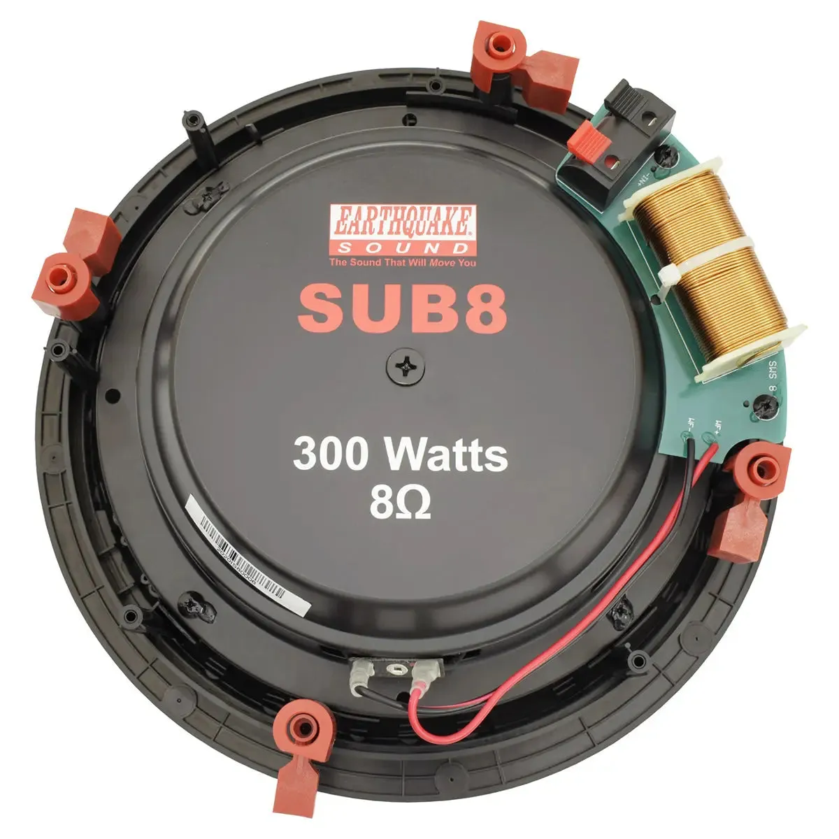 Earthquake Sound SUB8 8″ 8-Ohm 300 Watts MAX Passive In-Wall or In-Ceiling Subwoofer