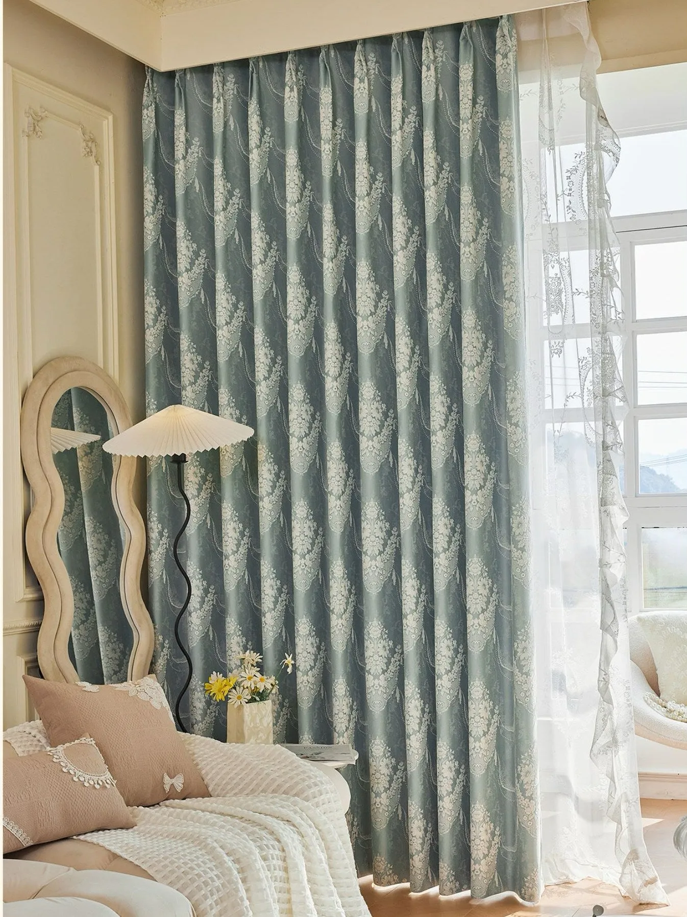 Eden Chenille Rustic Jacquard Blackout Thermal Custom Curtain