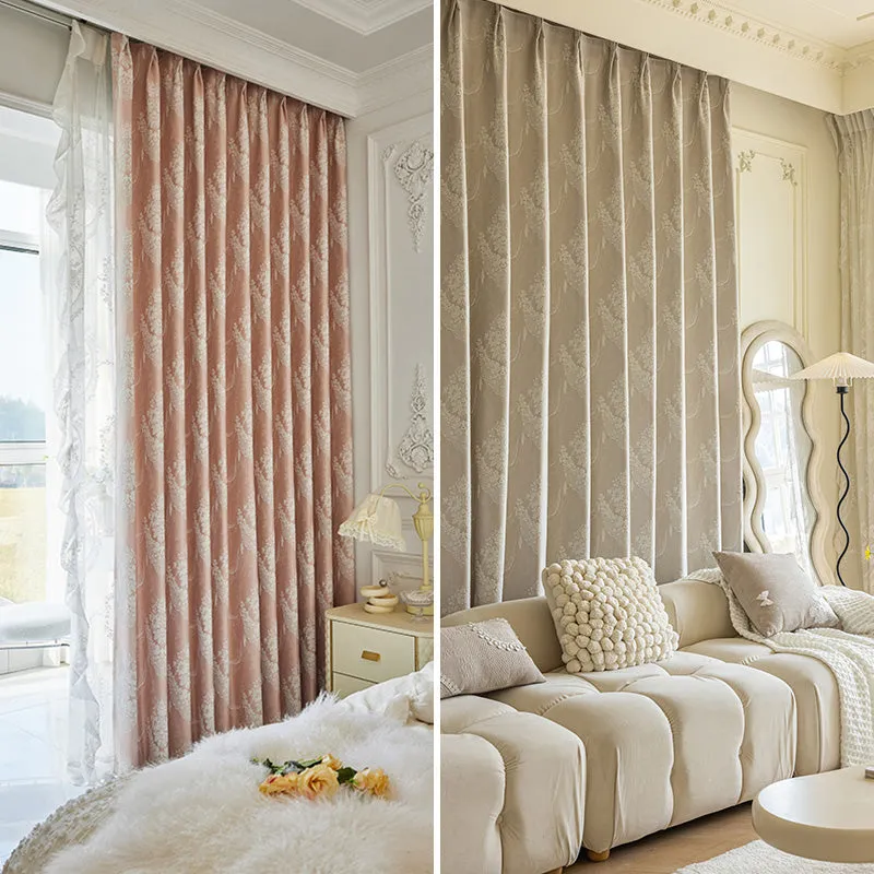 Eden Chenille Rustic Jacquard Blackout Thermal Custom Curtain