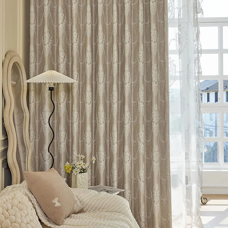 Eden Chenille Rustic Jacquard Blackout Thermal Custom Curtain