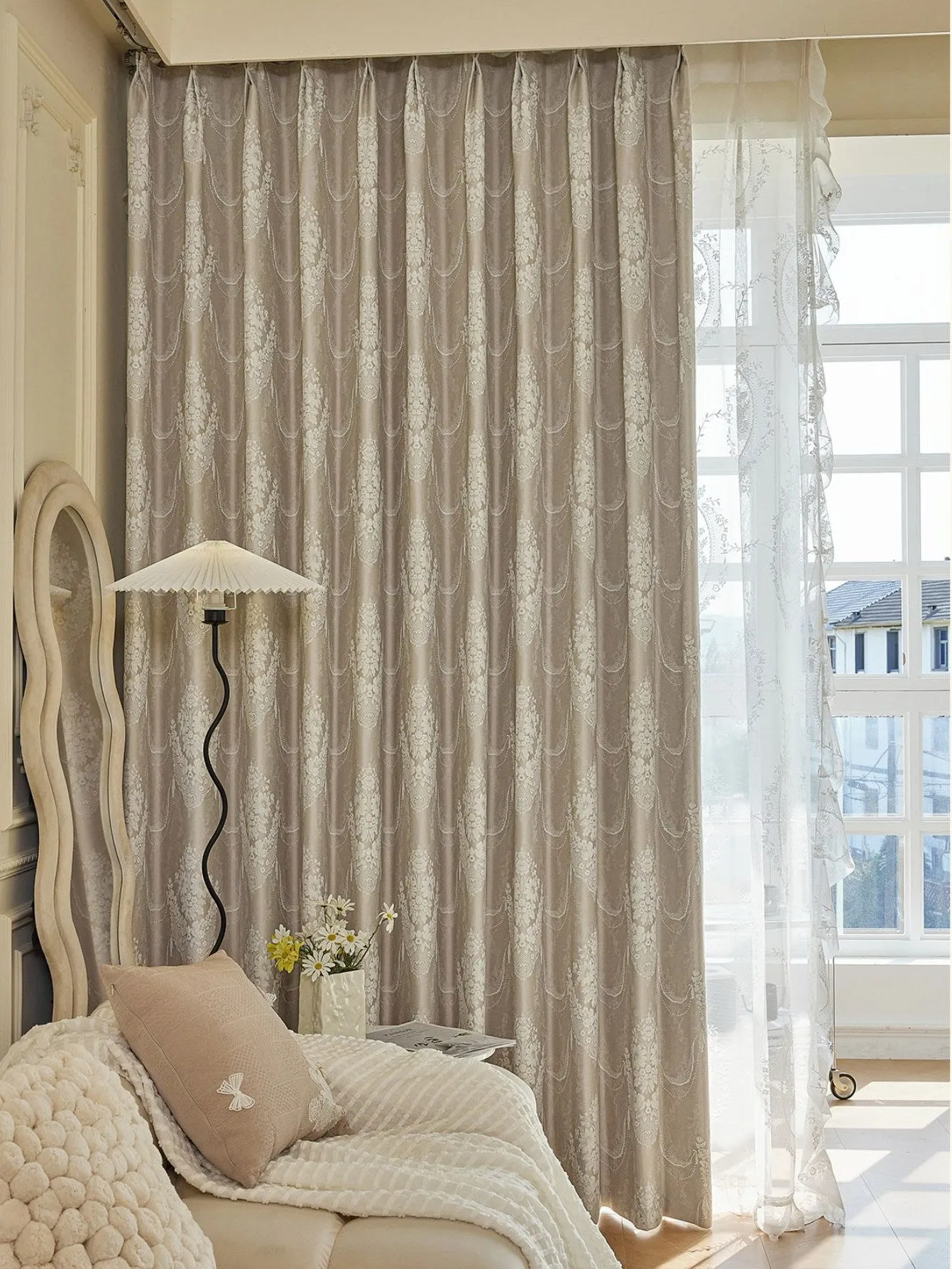 Eden Chenille Rustic Jacquard Blackout Thermal Custom Curtain