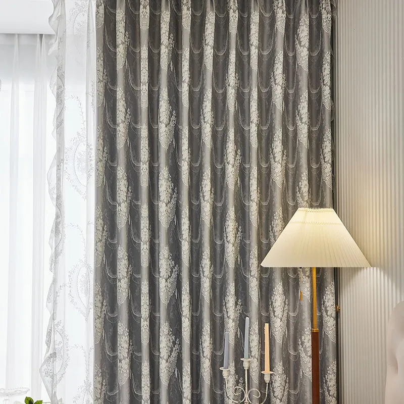Eden Chenille Rustic Jacquard Blackout Thermal Custom Curtain