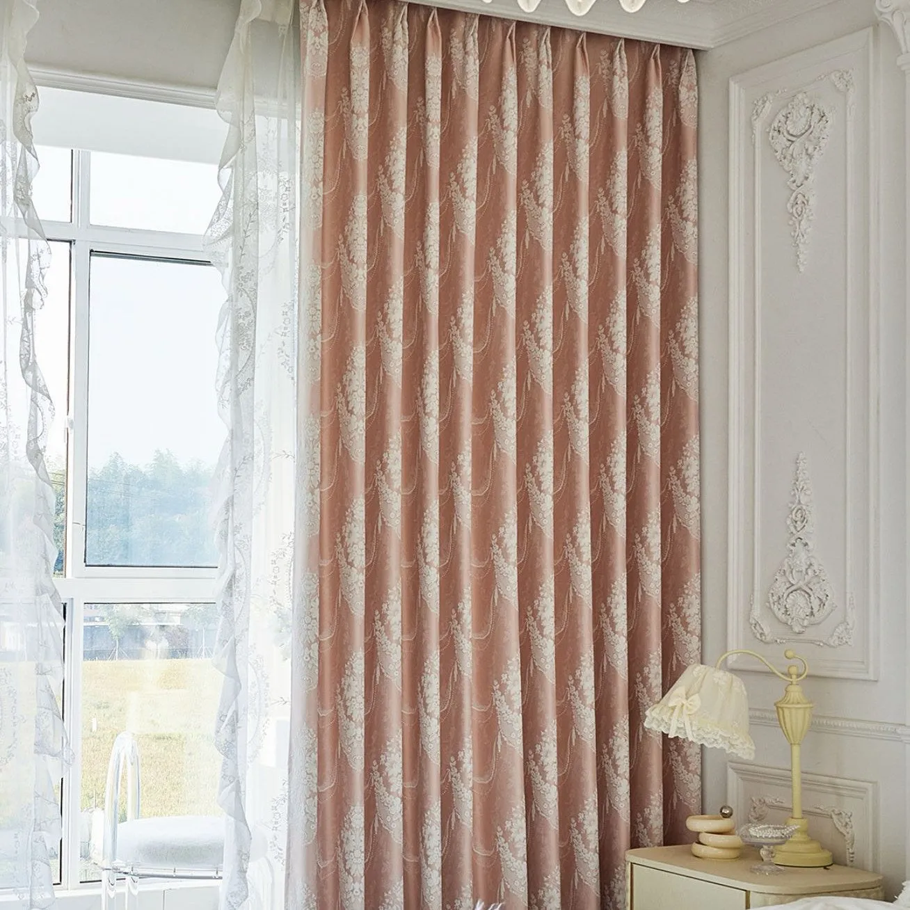 Eden Chenille Rustic Jacquard Blackout Thermal Custom Curtain