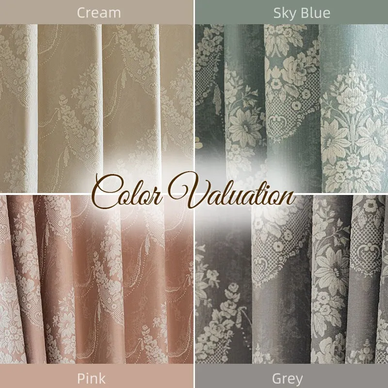 Eden Chenille Rustic Jacquard Blackout Thermal Custom Curtain