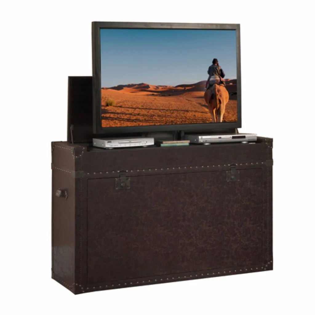 Ellis Trunk 73007 Leather Smart TV Lift Cabinet for 50 Inch Flat screen TVs