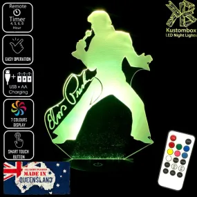 Elvis Presley Statue King of Pop 3D LED Night Light Lamp