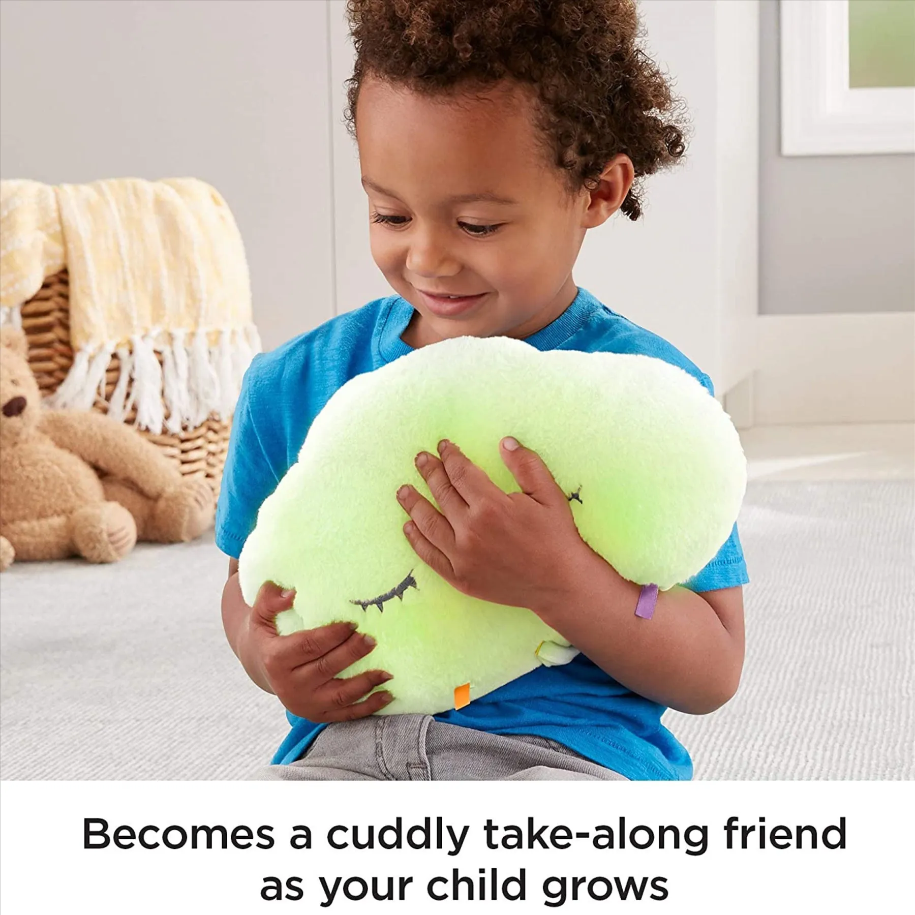 Fisher Price Twinkle & Cuddle Cloud Soother, Baby Light-Up Cot Mobile with Music