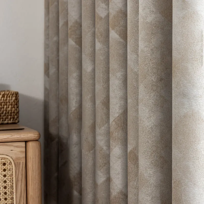 Frida Rustic Jacquard Complete Blackout Thermal Custom Curtain