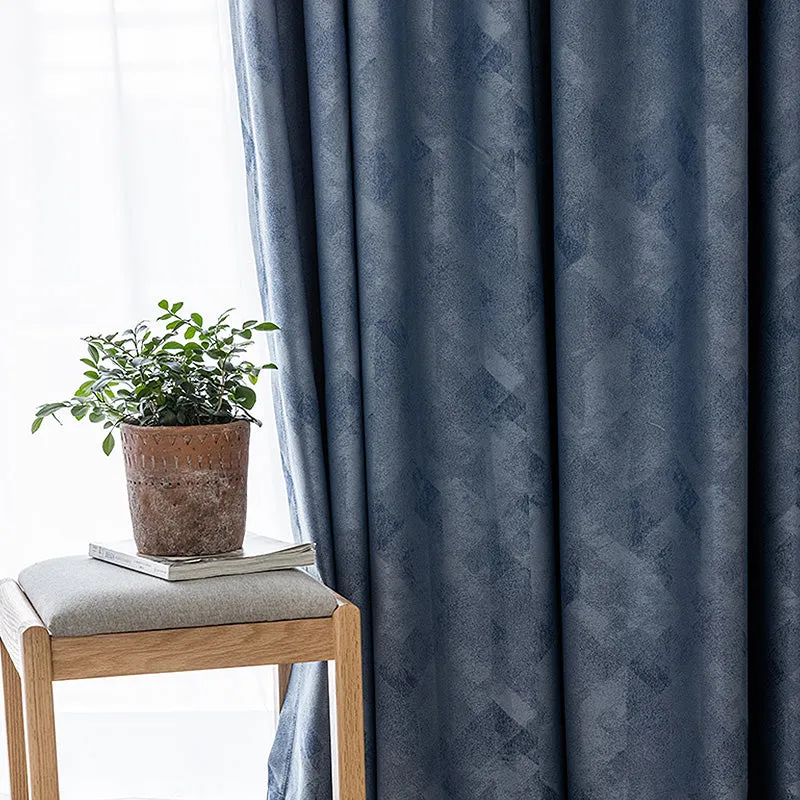 Frida Rustic Jacquard Complete Blackout Thermal Custom Curtain