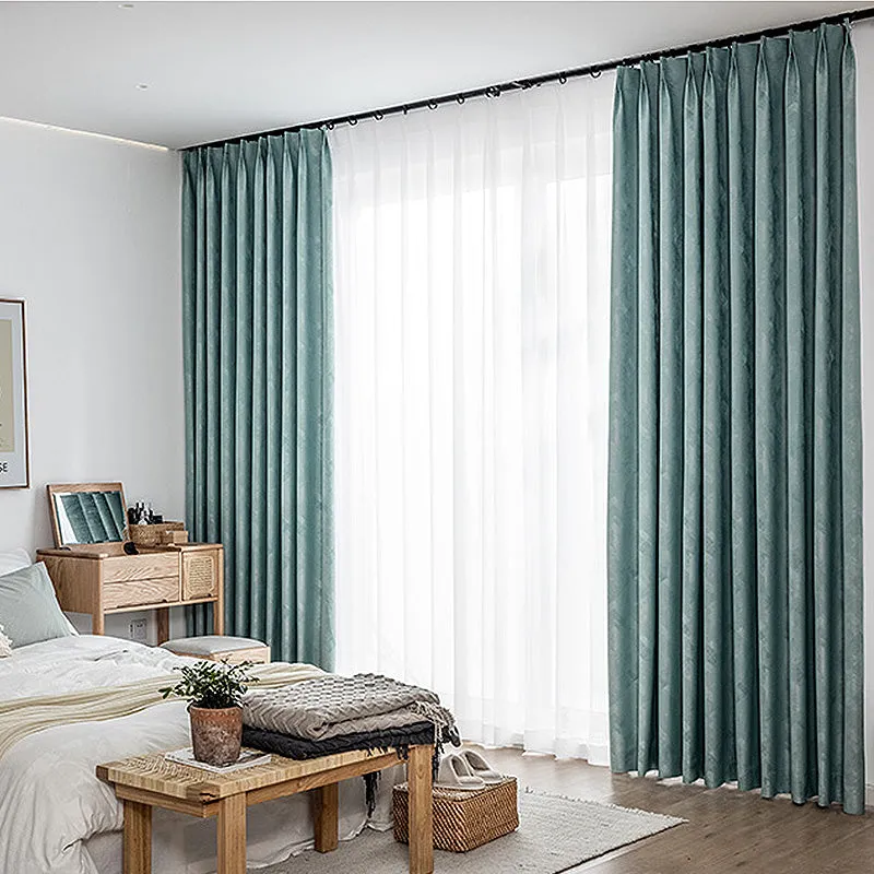 Frida Rustic Jacquard Complete Blackout Thermal Custom Curtain