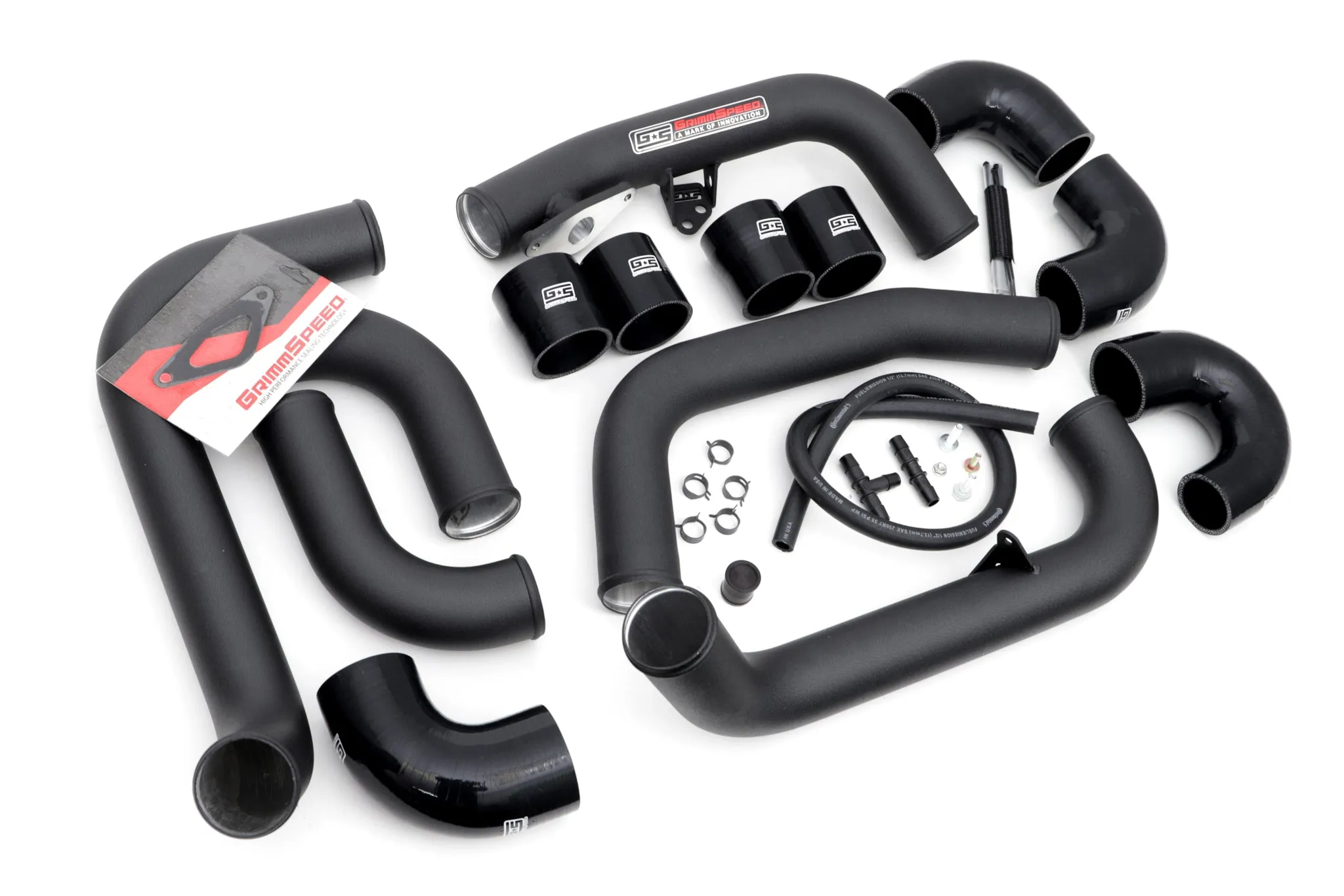 Front Mount Intercooler Kit [Inc. Red Piping] - Subaru 08-14 STI