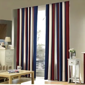 Gabrielle Mediterranean Color-Blocking Custom Blackout Curtain