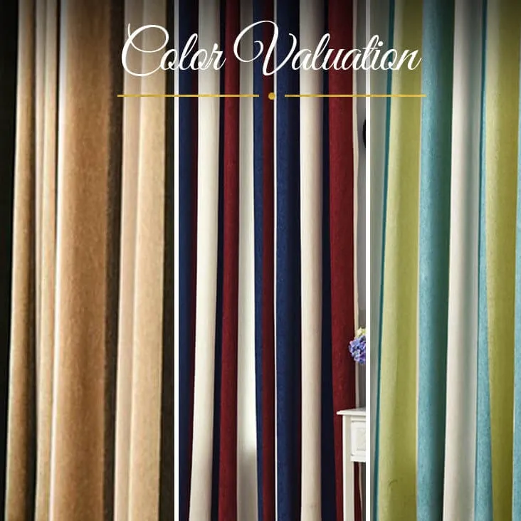 Gabrielle Mediterranean Color-Blocking Custom Blackout Curtain