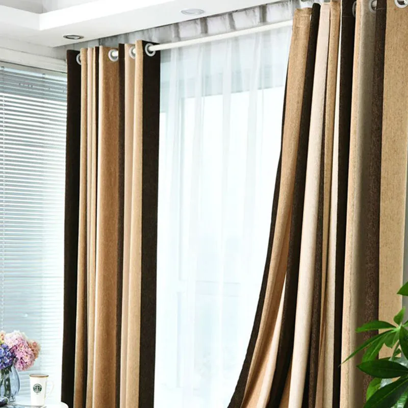 Gabrielle Mediterranean Color-Blocking Custom Blackout Curtain
