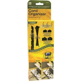 Gardner Bender WMK-HE6 WrapPack Jr. Cord Organizer Kit, Black, 7 ft.