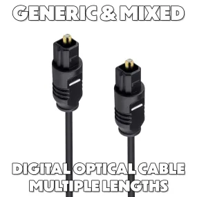 Generic & Mixed Digital Optical Toslink/ADAT Audio Cables - Mixed Colors
